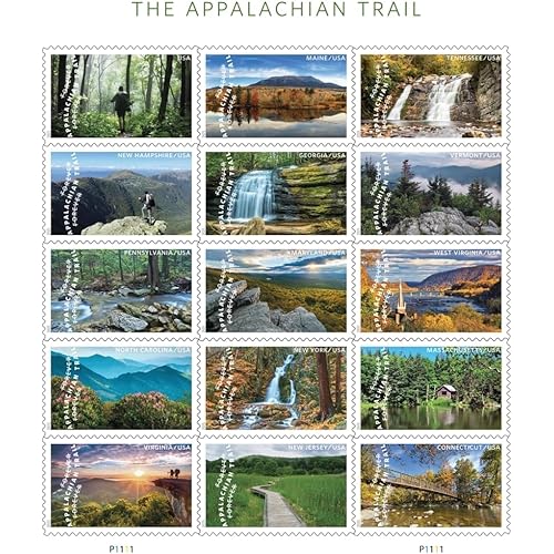 The Appalachian Trail 2025 (Sheet of 15) First-Class Mail Forever Postage Stamps