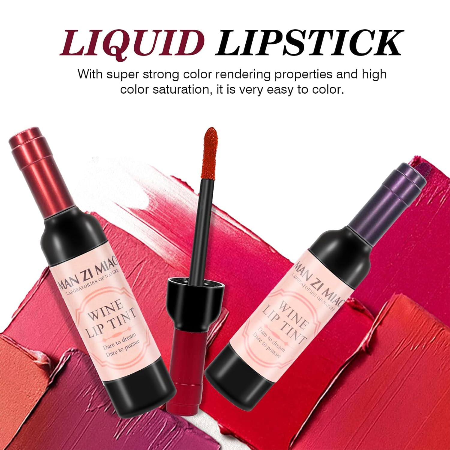 Amazon.com: JTEWZX Wine Lip Tint 6 Colors Matte Long Lasting 24