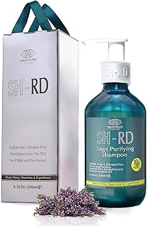 SH-RD Sage Purifying Shampoo for Oily Scalp | Deep Cleansing, Rebalancing, Hydrating Scalp Shampoo for Dandruff | for Flat Hair & All Hair Types | Sulfate-, Silicone-Free, Oil Control - 6.76oz/200ml