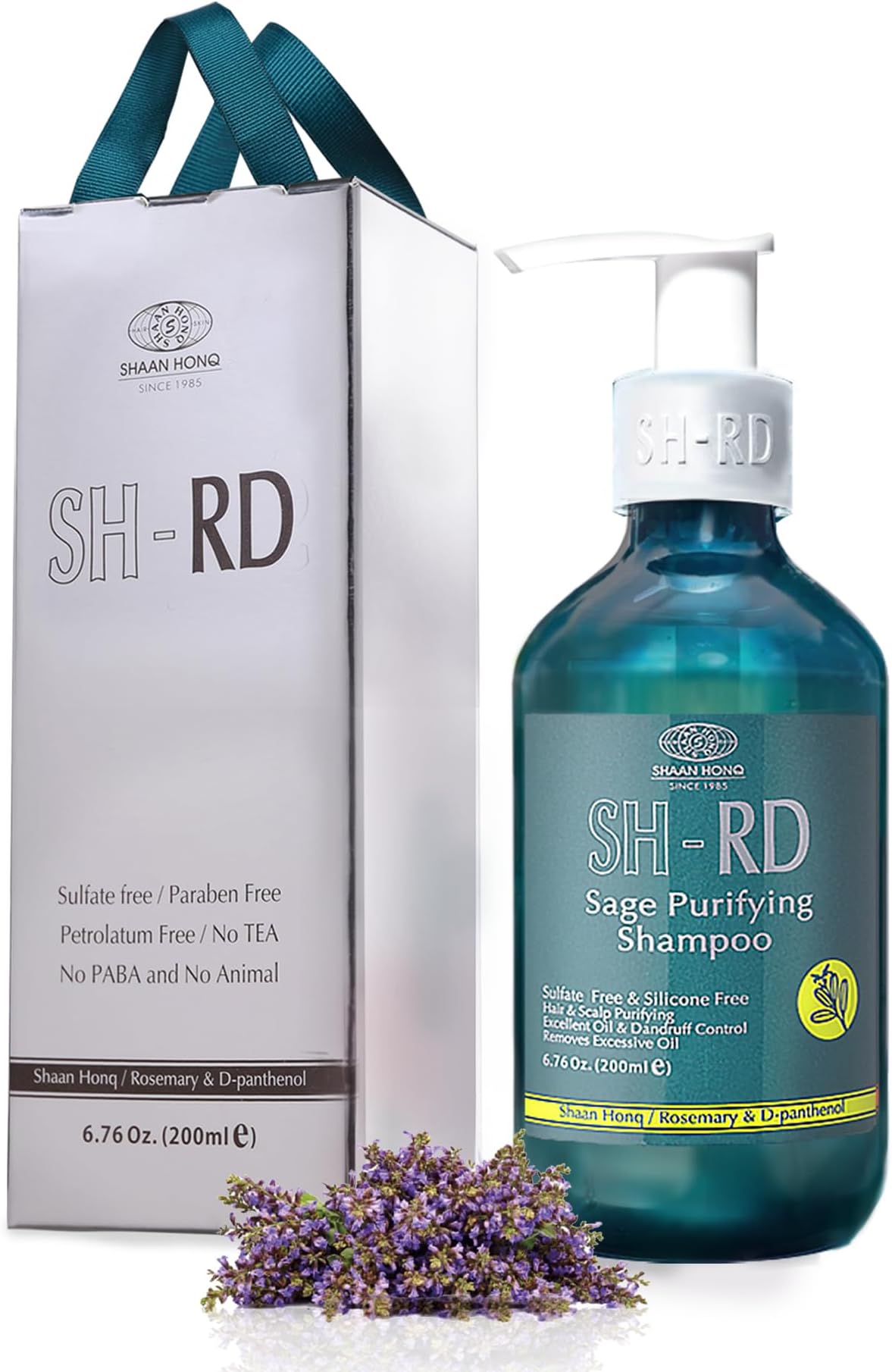 Sage Purifying Shampoo – Herbal Clarifying Cleanser for Oily Hair with Avocado, Sage & Silk Amino Acids – Gentle Daily Scalp Detox – 200ml