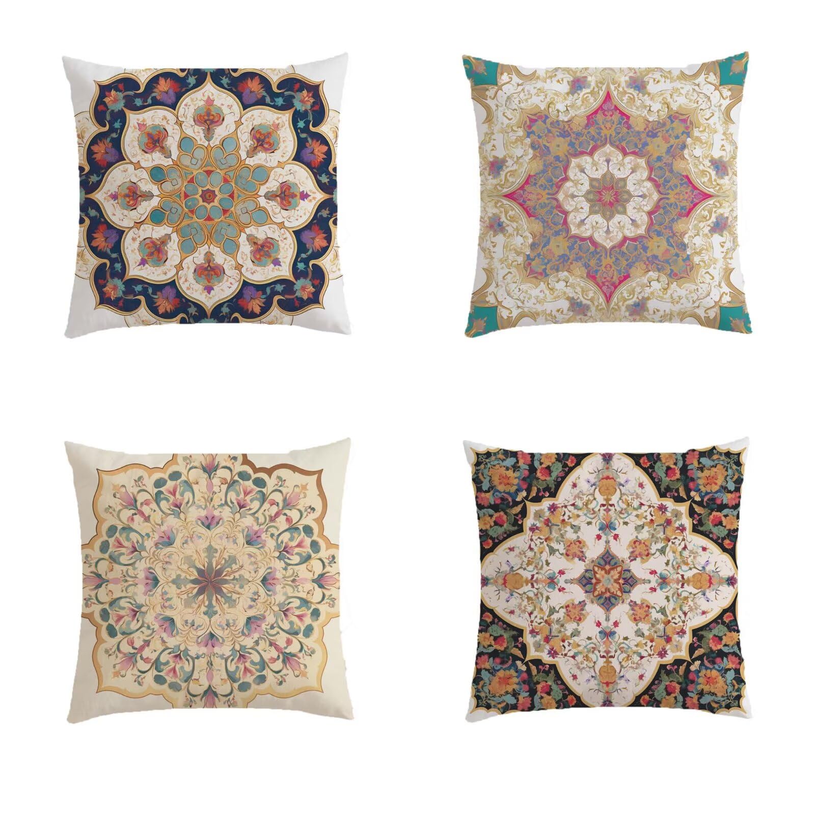 Housse de coussin extérieur imperméable 60x60 pour salon de jardin