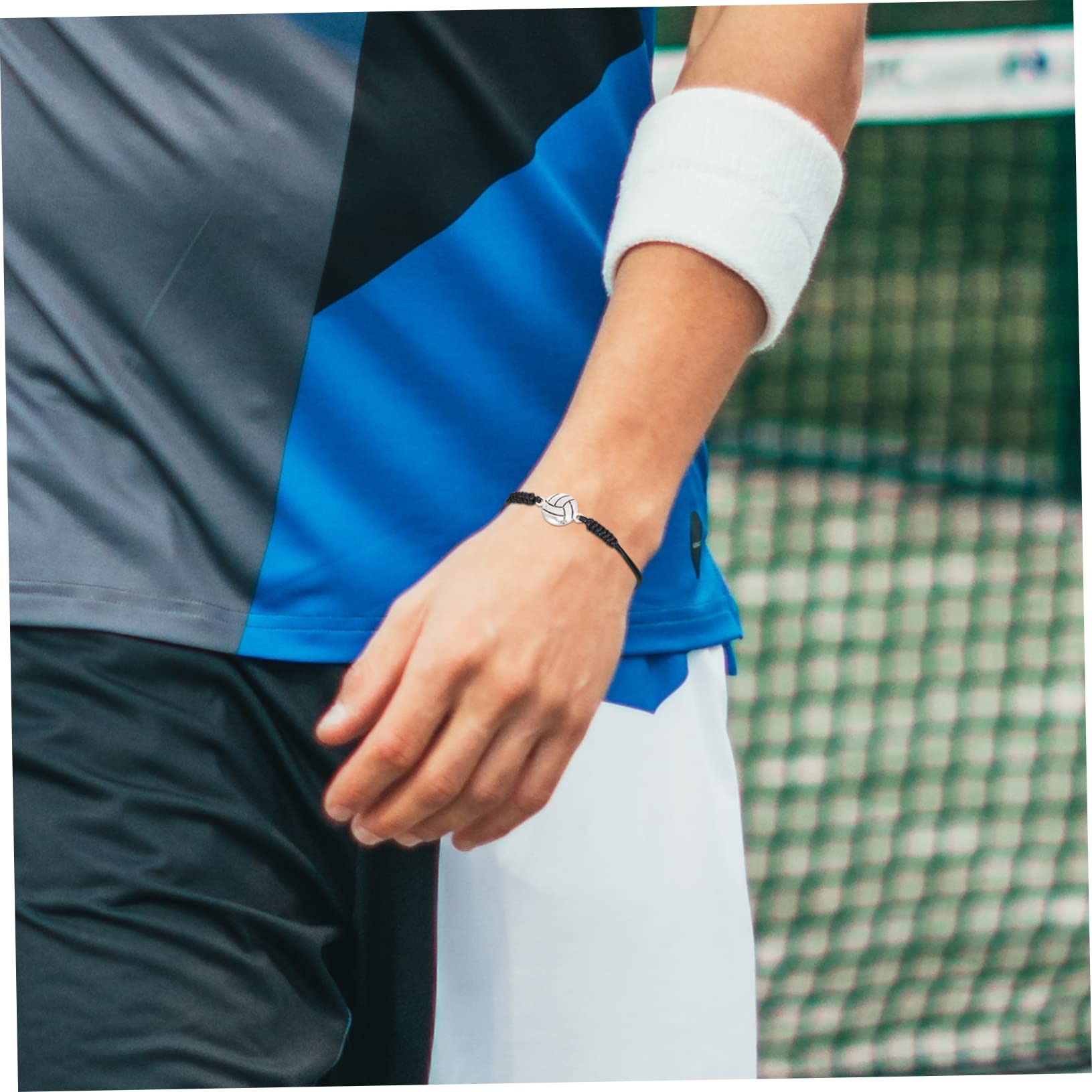 SEWACC 6 Pezzi Braccialetto di Calcio Braccialetti da Pallavolo per Ragazze Adolescenti Catena alla Caviglia Braccialetti Fatti a Mano Onda Piede Lega Moda Corda Intrecciata Ragazza