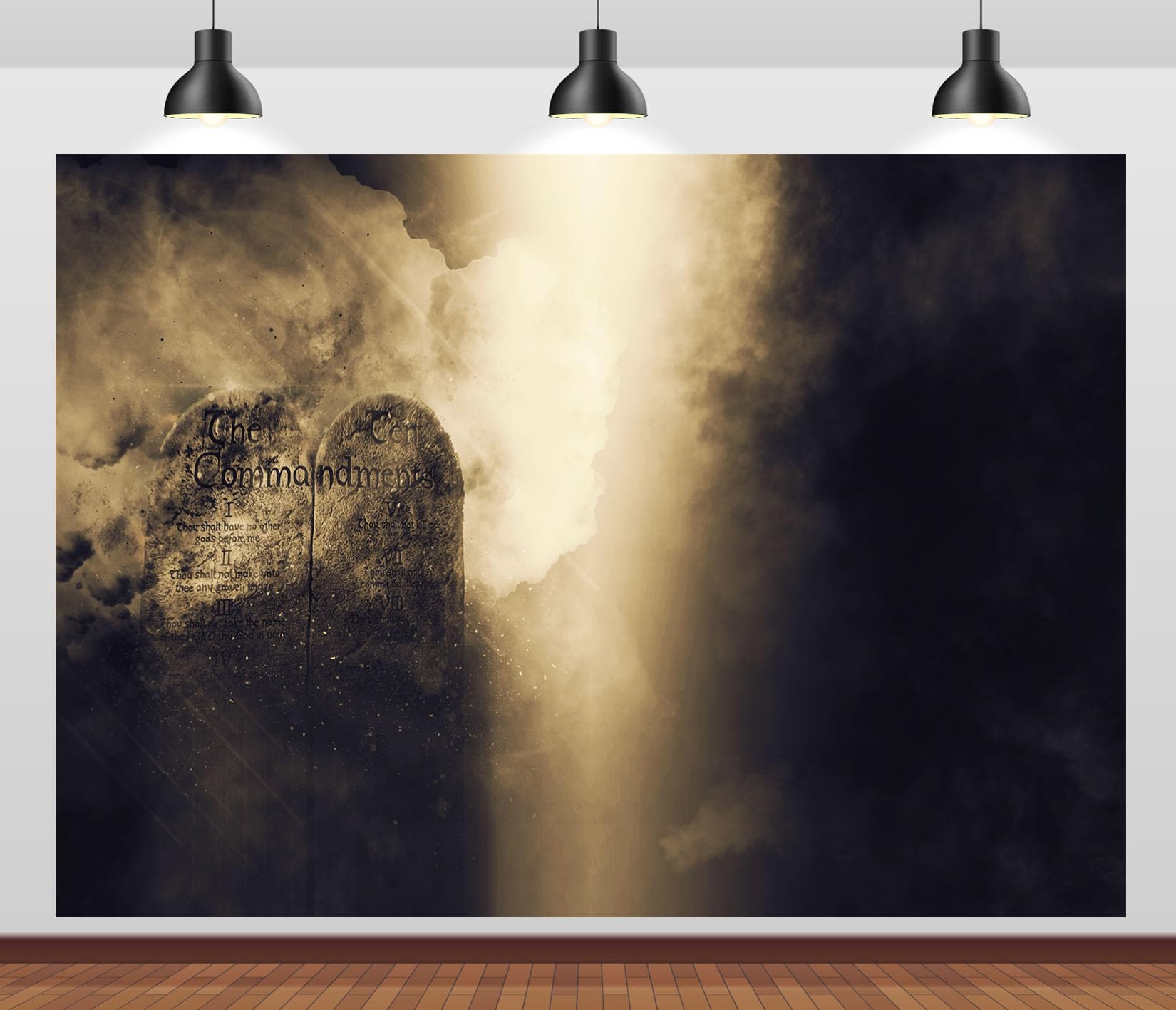 20x10FT (6x3m) Tavole Di Pietra Luce Divina Sfondo Fotografico