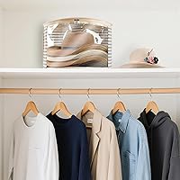 Vista 2 de Paquete de 1 caja de almacenamiento para sombreros con ventana transparente, capacidad para hasta 7 gorras, bolsa organizadora de sombreros de Gris