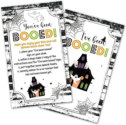 Fiesta de Halloween, I've Been BOOED, You've Been BOOED Tarjeta de juego, suministros de juegos de fiesta de Halloween, juego de decoraciones de 40