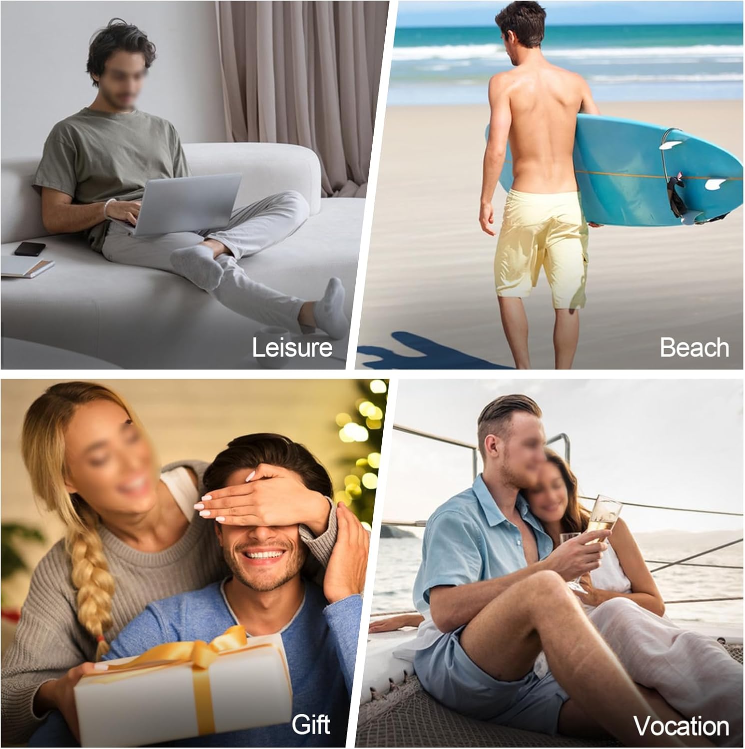 Mens Cotton Linen Shorts 4 Inch Inseam Drawstring Casual Beach Shorts with Pockets - Image 6