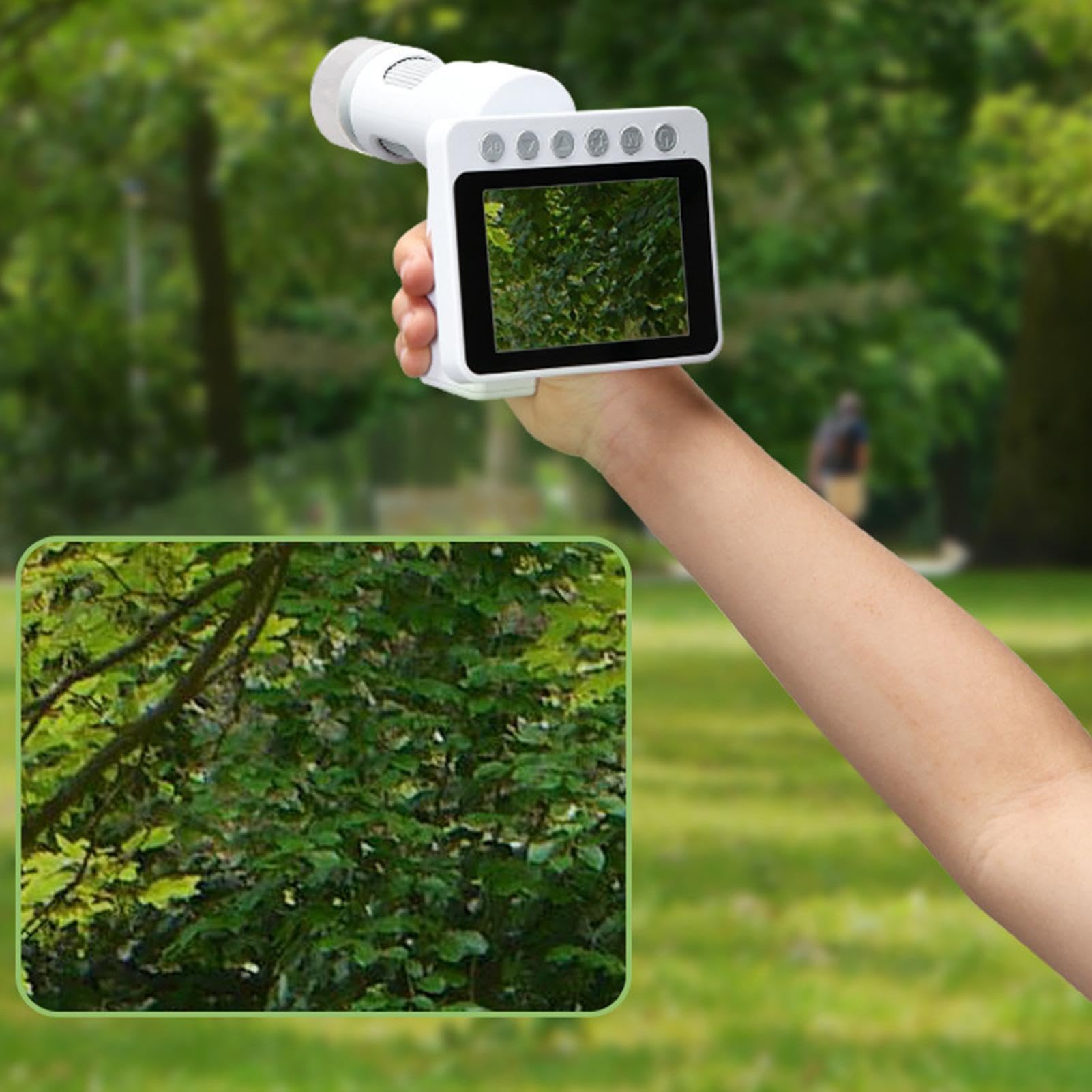 Microscopio Per Bambini 100X-1000X Giocattolo per Esperimenti Scientifici | Microscopio Digitale Portatile per Bambini Giovani Studenti Appassionati di Scienza Istruzione Domestica Aula Viaggio Ca