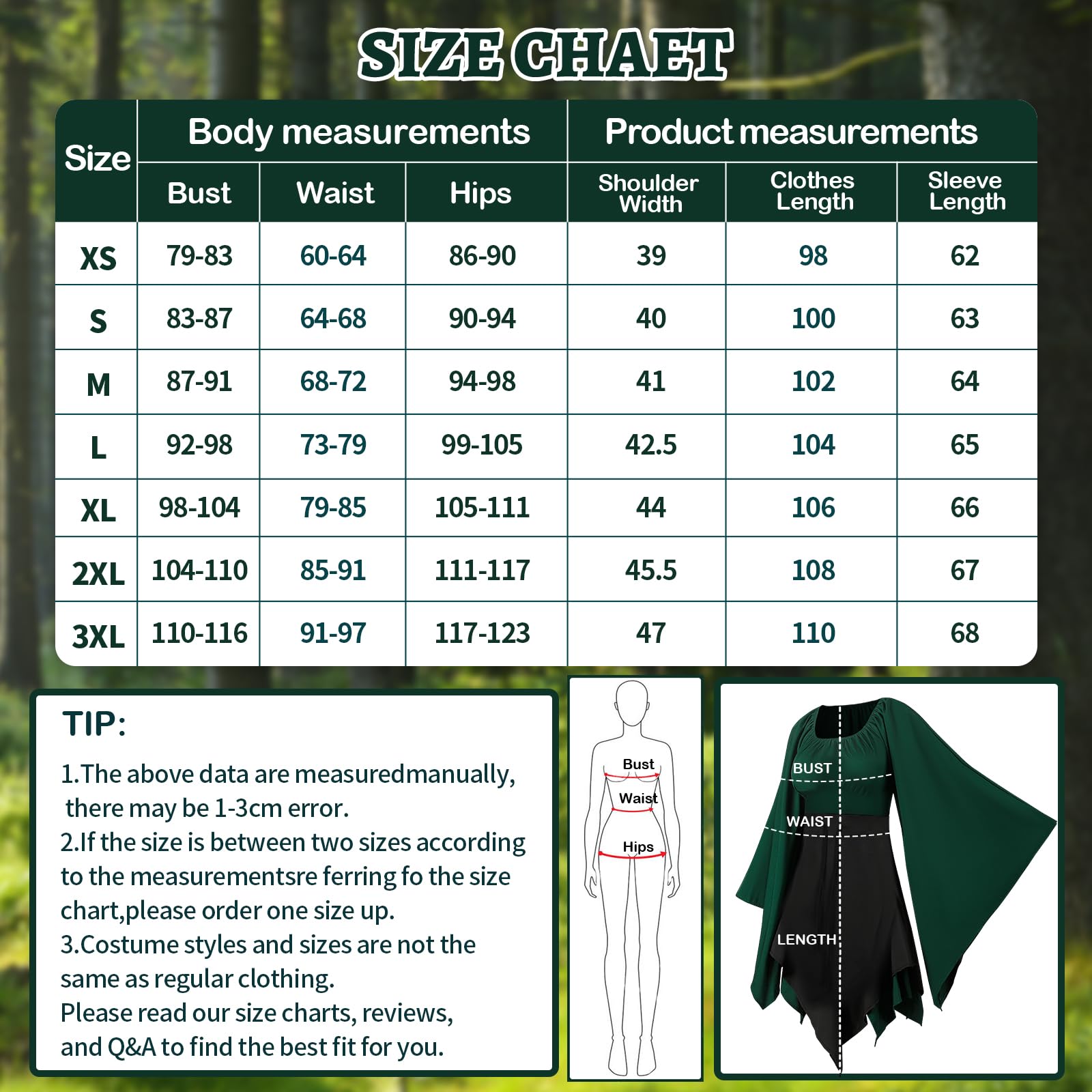 CNVAUIE Costume rinascimentale da donna, abito medievale con maniche a tromba gotico, maxi abito per carnevale, Halloween, feste