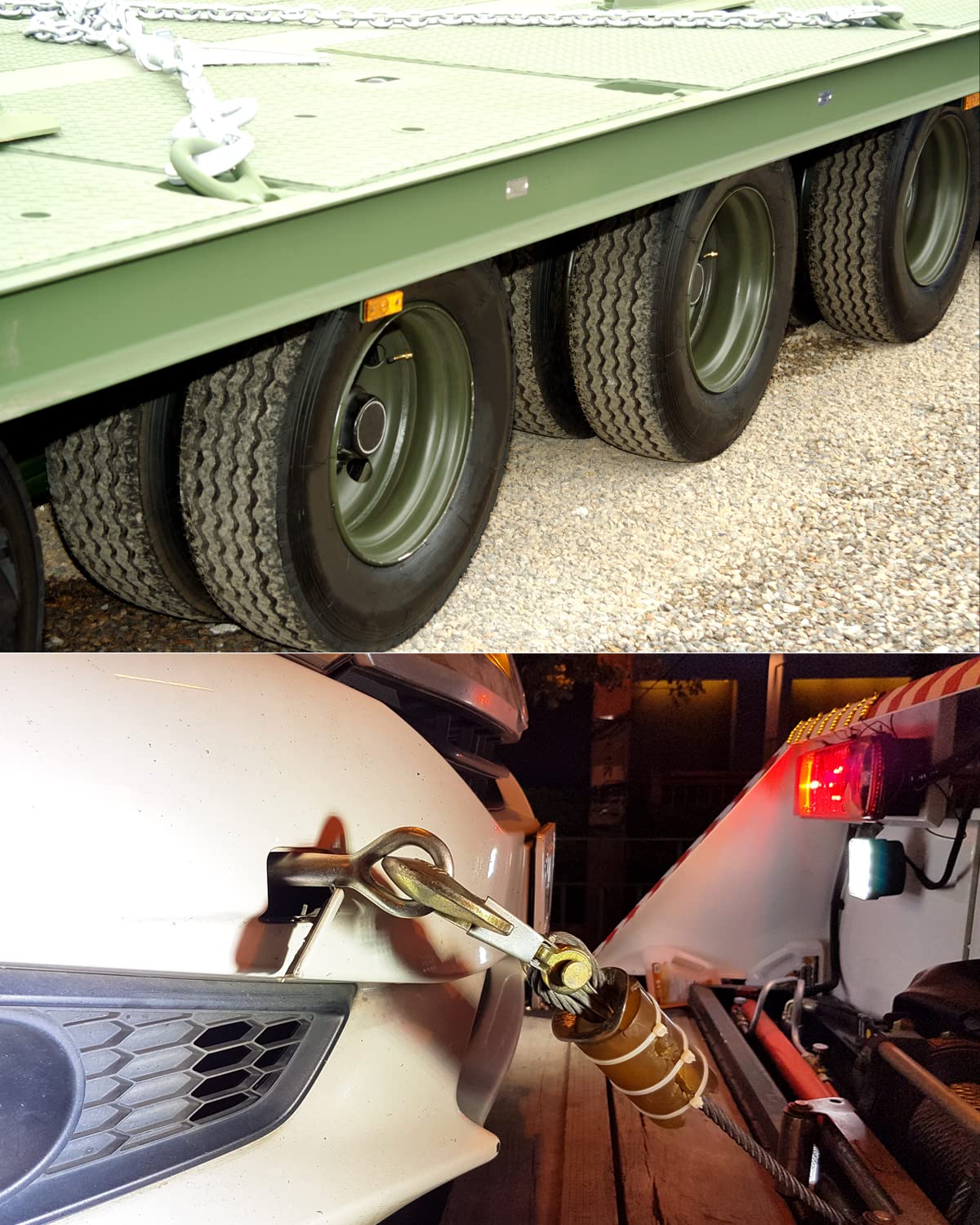 Ganci per catena di sicurezza da 3/8 pollici, gancio antiscivolo con chiusura di sicurezza, acciaio forgiato grado 70, 8,2 kg, per rimorchi e camion, rimorchi, 2 pezzi