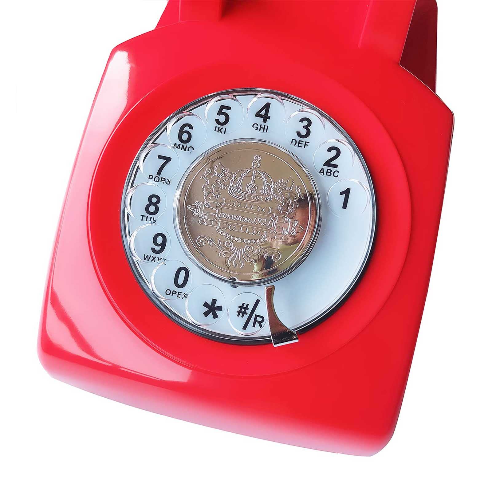 Telefon przewodowy w stylu retro, telefon starym, wielofunkcyjne plastikowe telefony stacjonarne vintage dla domowego biura