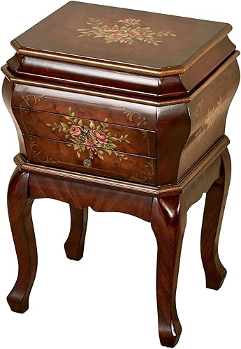 Touch of Class Joyas - Armario de joyería de color cereza natural, muebles de estilo victoriano para dormitorio, sala de estar, oficina, pintado a