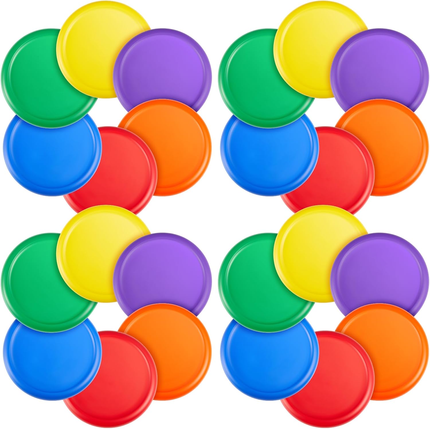 8 Inch Foam Flying Discs PE Equipment Coated Soft Flying Discs Kid Toy for Physical Education Equipment Elementary School Teaching Beach Outdoor Playing Game Sports Party Supplies, 6 Colors