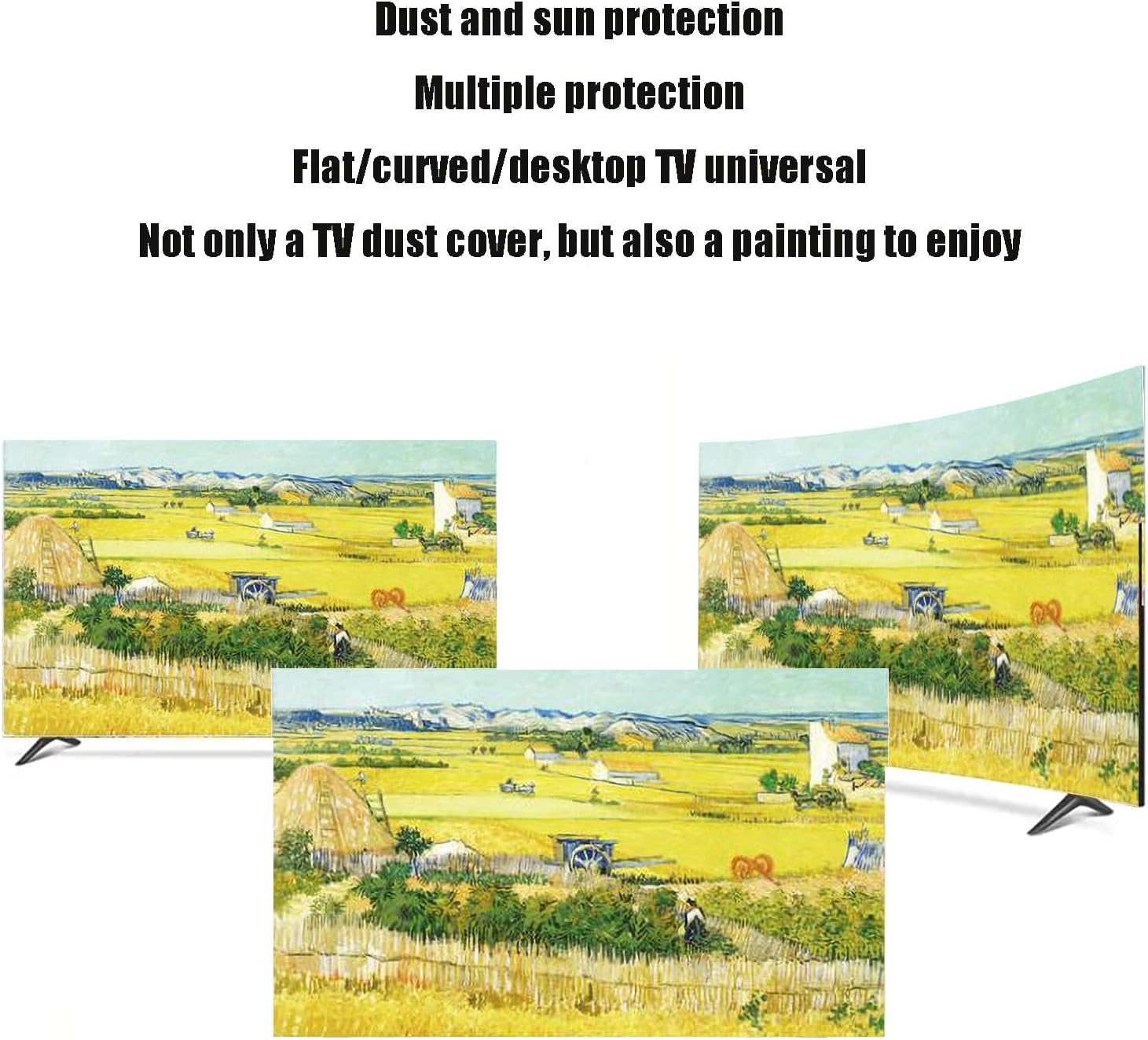 Indoor TV Dust Cover 22-100in TV Cover for LCD/LED Protective Cover Liquid Crystal Display Protective Case Dustproof TV Screen Protector Bedroom Living Room Decoration(Size:55in,Color:B)