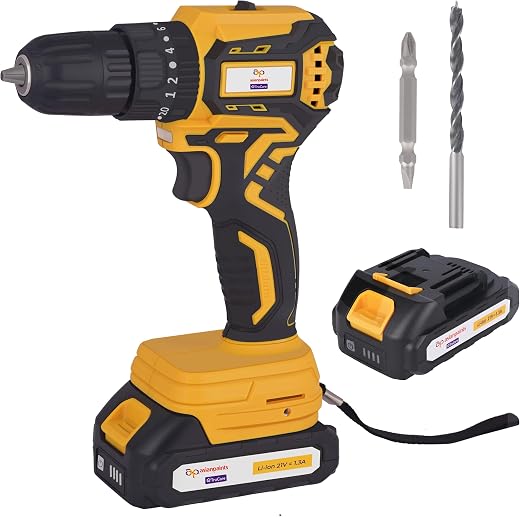 Asian Paints TruCare Cordless drill 21V, 10mm Chuck with 2000mAh battery, Convenient and Easy to Use, Ideal for Home and D...