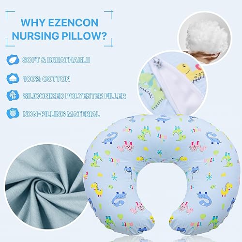 Miniatura 2 de Almohadas de lactancia materna para mamá, almohada de lactancia para lactancia materna y biberón para madres lactantes con funda de algodón