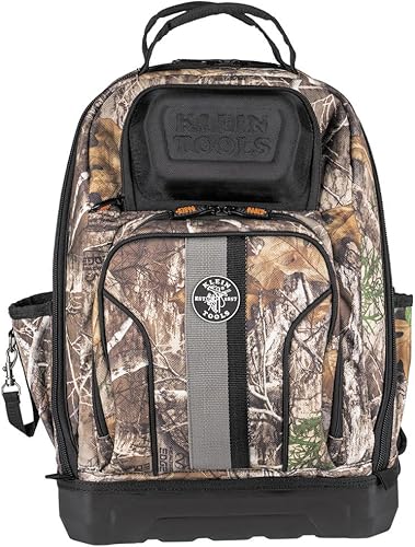 Miniatura 5 de Klein Tools 62800BPCAMO Mochila Bolsa de herramientas, Tradesman Pro Mochila extragrande de 40 bolsillos para sitio de trabajo de camuflaje con