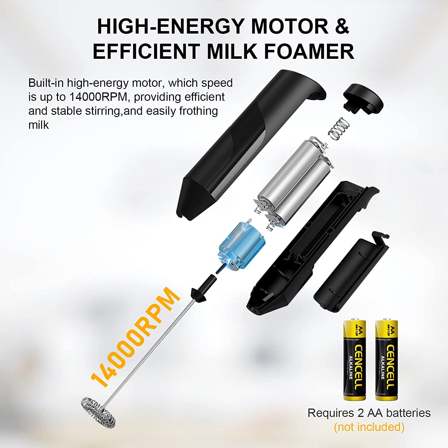 5 en 1 Mousseur à Lait Électrique 500W, Mousseur de Lait Automatique 250ml pour Café Latte