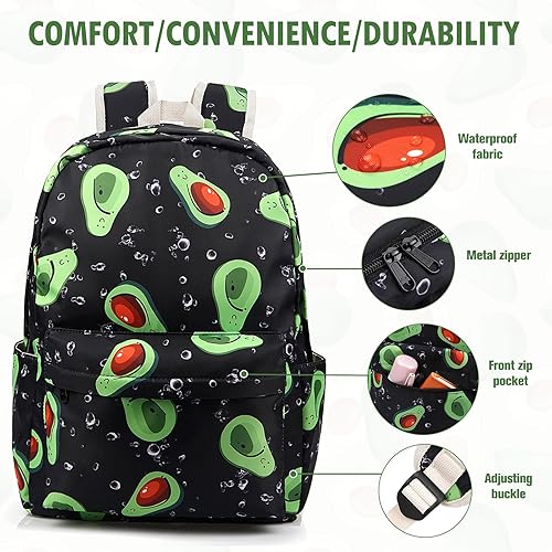 Miniatura 4 de Juego de mochila de girasol 3 en 1 para niños, mochila para laptop, bolsa de almuerzo, estuche para lápices, regalo para adolescentes y mujeres,