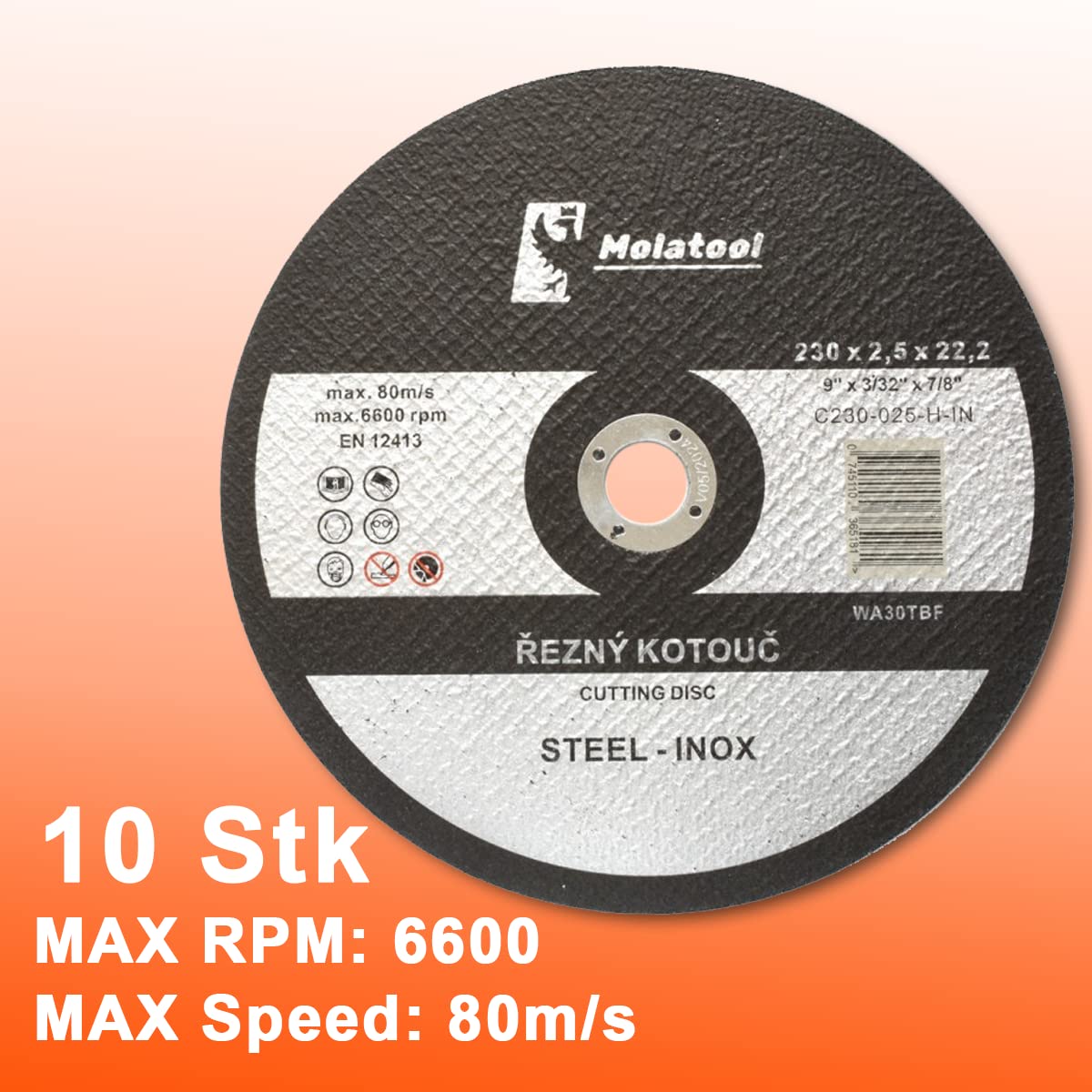 Trennscheibe - Trennscheibe 230x2 mm zum Trennen von Metall, Stahl Trennscheibe - Trennscheibe 230x2 mm zum Trennen von Metall, Stahl