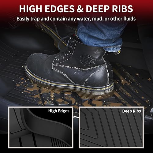 Miniatura 3 de LASFIT Alfombrillas para BMW X3 2018-2024 y BMW X4 2019-2024, juego completo de tapetes impermeables de TPE para todo tipo de clima, primera y 2da