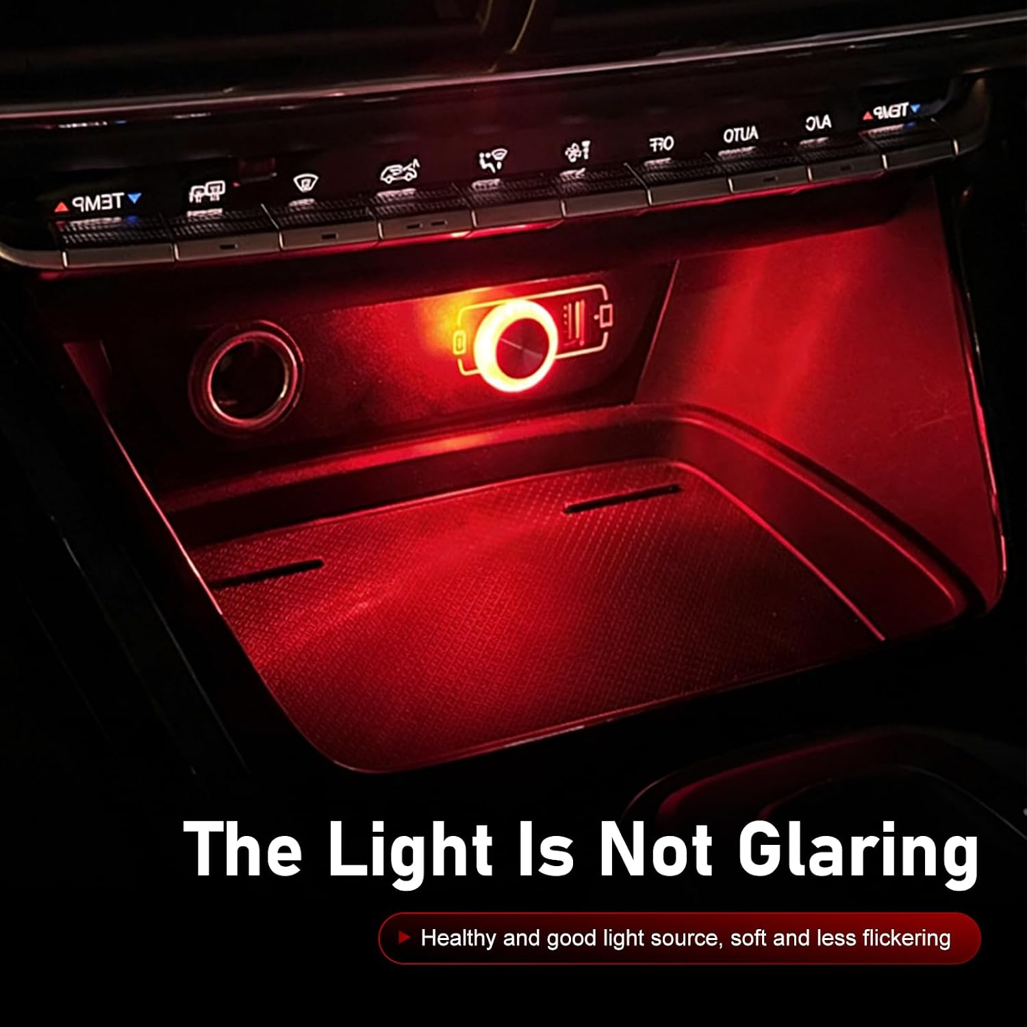 1 PCS Mini USB LED Car Interior Light, Plug & Play Compact Atmosphere Lamp, Personalized Automotive Interior Ambient Light Decor, Universal for Most Cars (Red) image 5