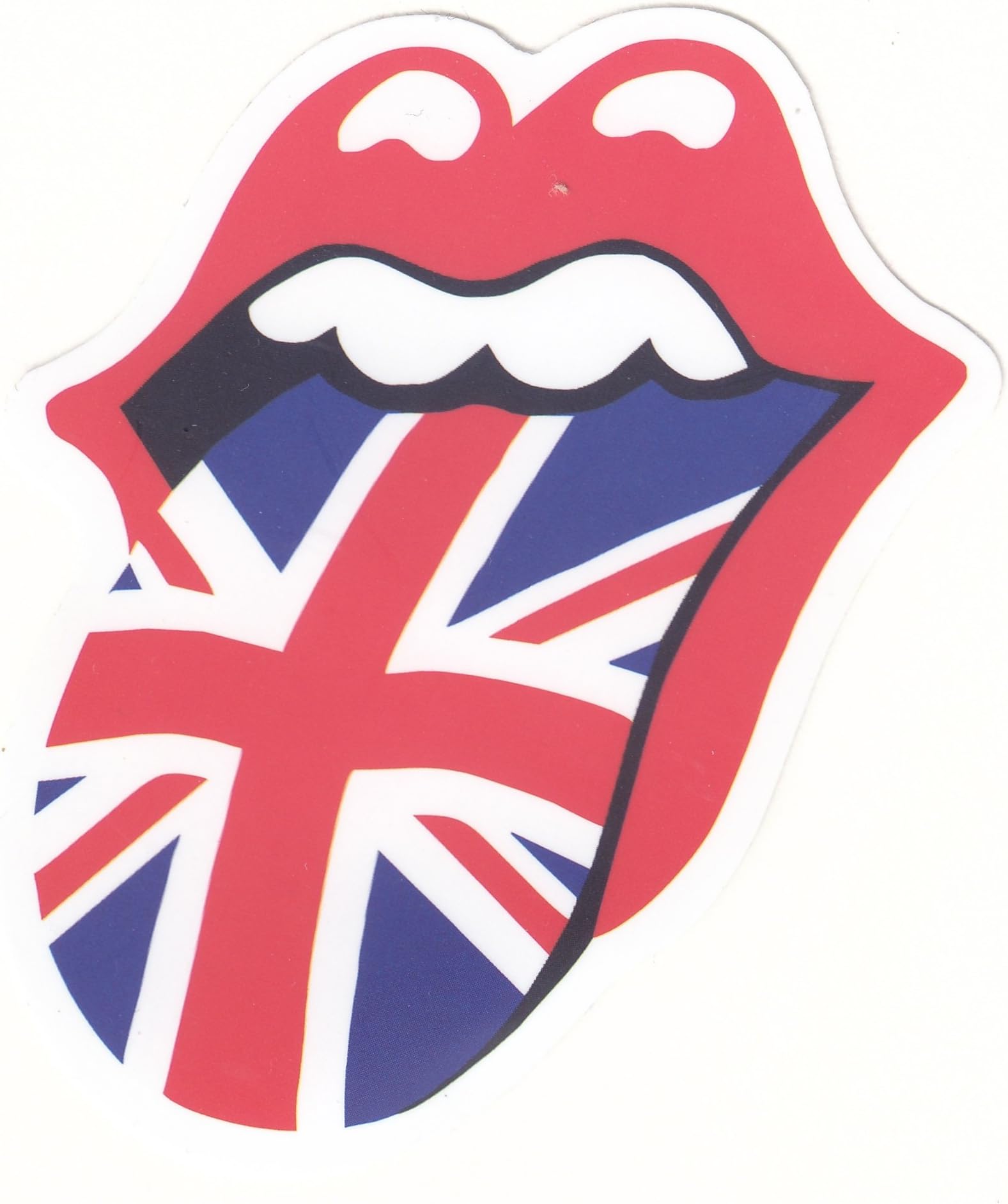 Rolling Stones Union Jack Tongue Lips Sticker for Skateboards, Snowboards, Scooters, Laptops, iPhone, iPod, Guitars etc