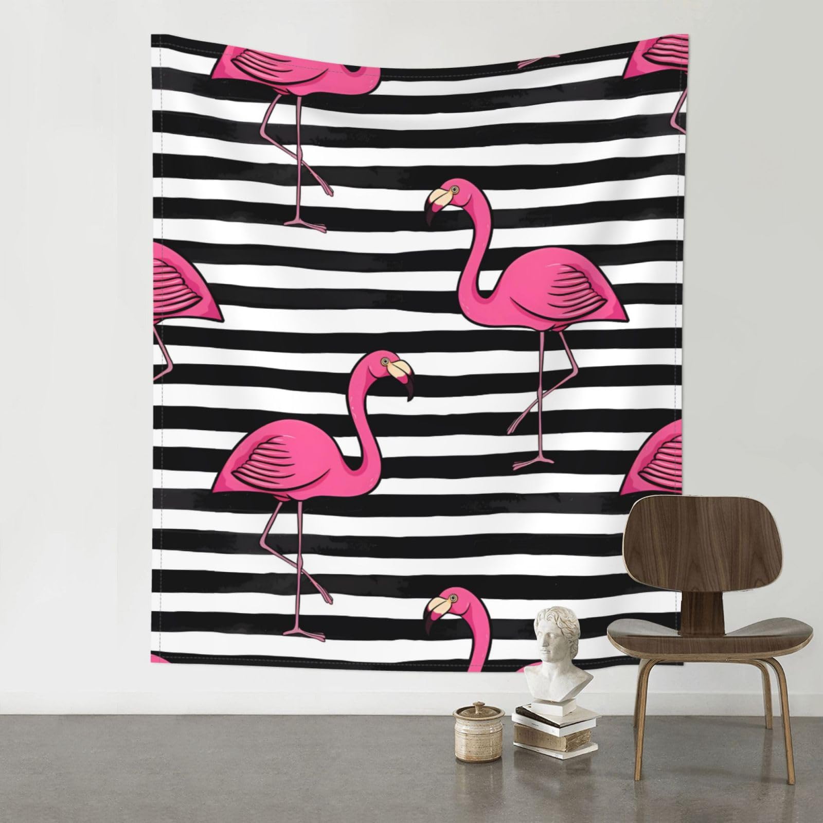 YYHWHJDE Pink Flamingo Prints 60x51in Wall Tapestry – Boho Decor Throw Blanket for Bedroom, Dorm, Beach Cover, Picnic & More