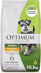 Ração Optimum para Cães Adultos Raças Pequenas e Minis Sabor Frango e Arroz 10,1kg