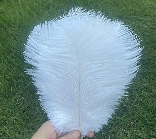 Miniatura 5 de Lampu Plumas de avestruz de 8 a 10 pulgadas para centros de mesa de boda, decoración del hogar, paquete de 10 unidades (blanco)