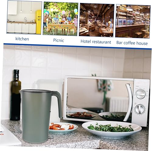 Miniatura 5 de Cabilock Jarra de plástico de 84.5 fl oz con tapa, jarras de mezcla de bebidas, jarra de agua para jugo de limonada fría caliente, tarro de bebidas,