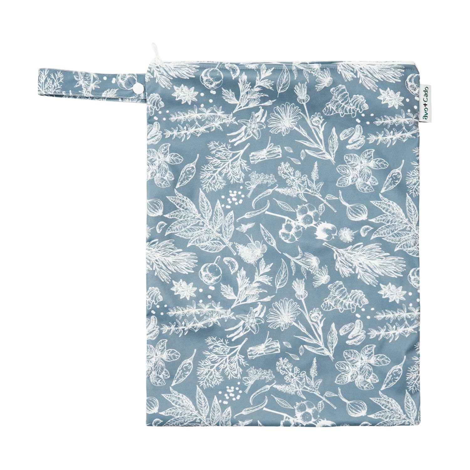 avo + cado Nasstasche UNO (M) - Gemustert - Wasser- und geruchsdicht - Größe: 29 x 40 cm - Schwimmbeutel, Wäschebeutel, Windelbeutel, Kulturbeutel (Naturküche)