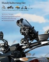 Suport telefon cu amortizor de vibrații BRCOVAN pentru motocicletă, bicicletă și scuter, suport de ghidon rotativ la 360 de grade cu sistem antifurt, pentru telefoane de 5.4-7.2 inchi 2