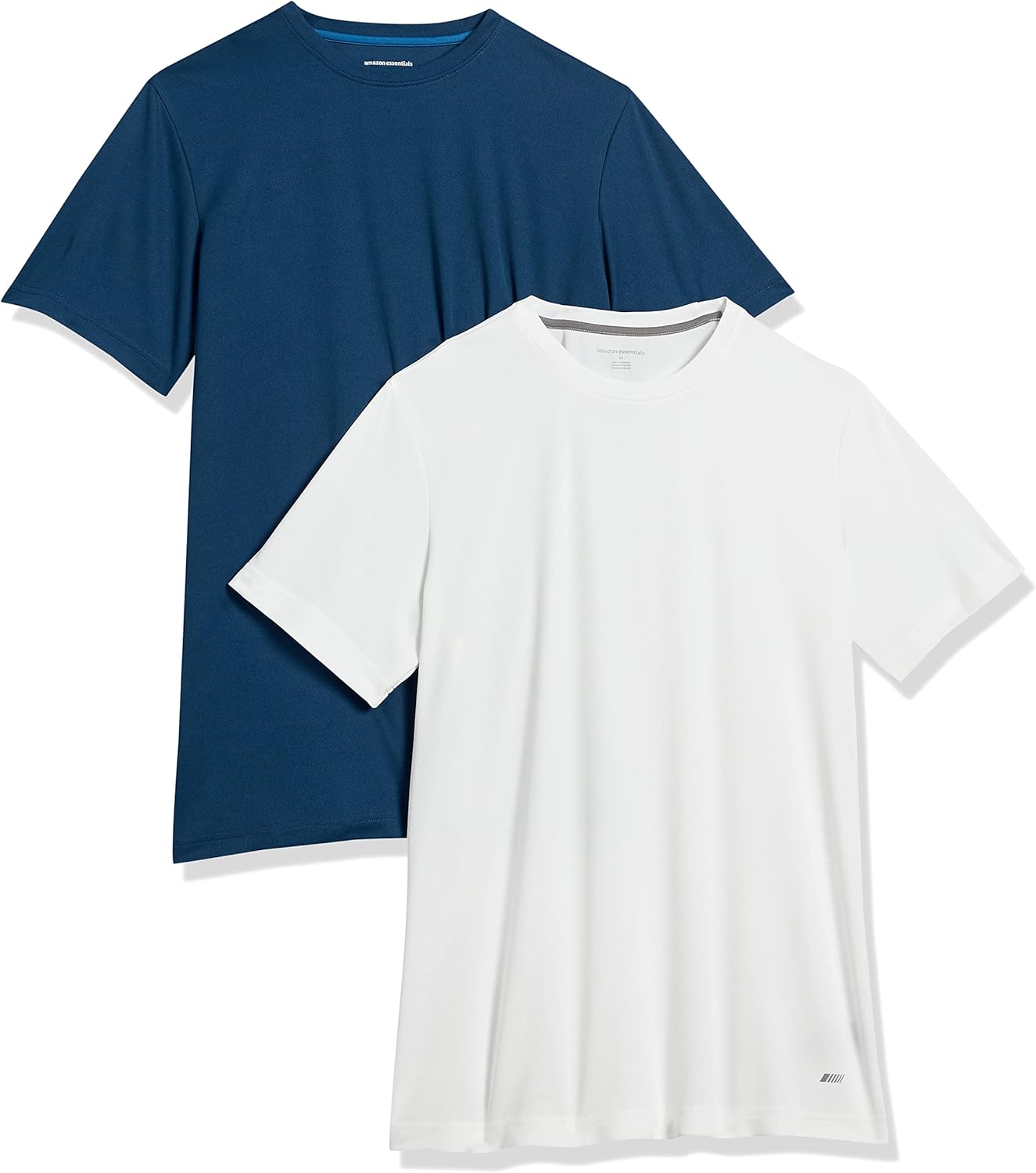 Amazon Essentials T-Shirts for Men, Active Performance Tech, Available in Big & Tall, Pack of 2