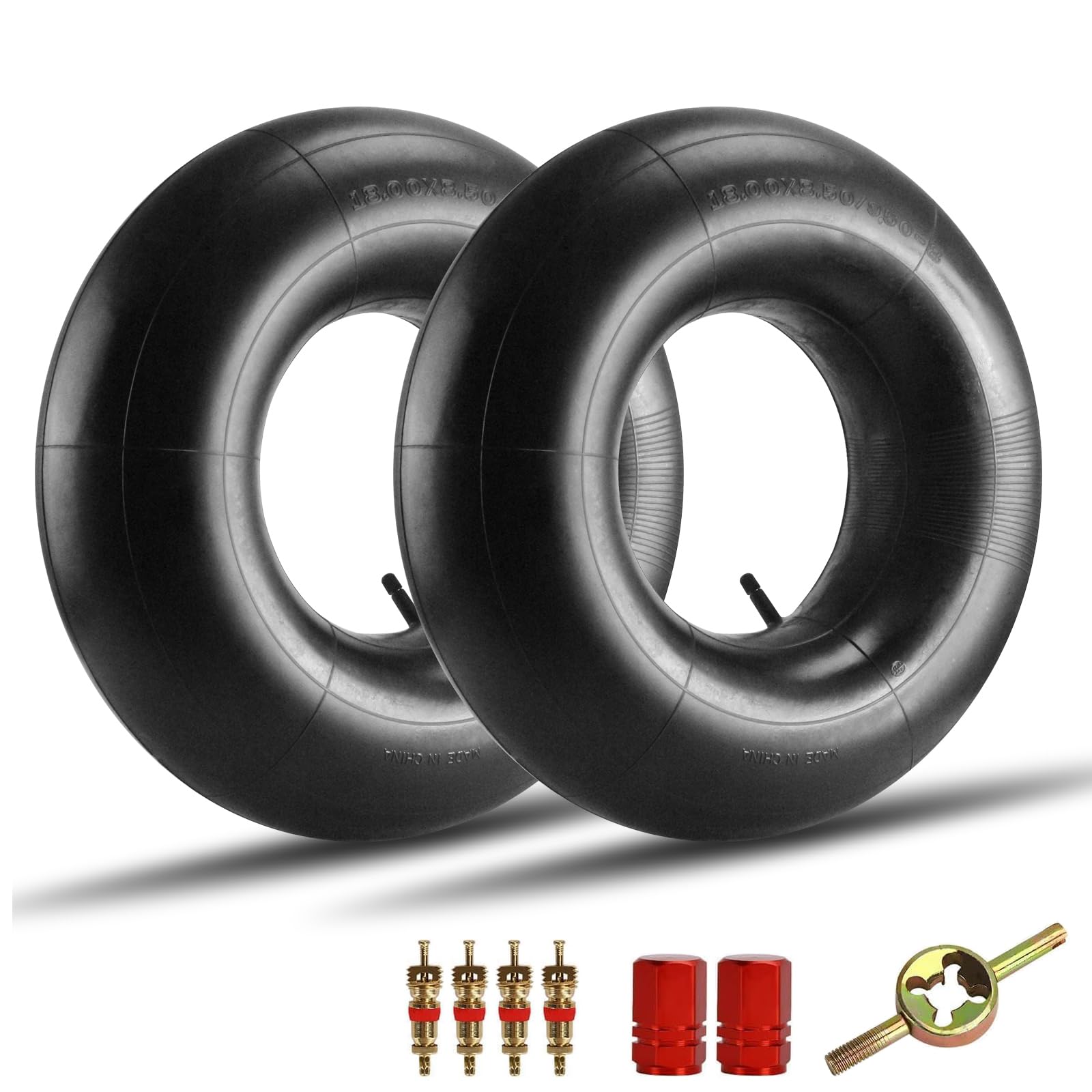 18x8.50/9.50-8 Heavy Duty Inner Tube with TR-13 Valve Stem for ATV Quad 4 Wheeler Go Kart Lawn Tractor Snow Blower Golf Cart Garden Trailer Heavy Duty Lawn Mower Turf and More