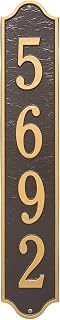 Whitehall Custom Admiral Estate Vertical Address Plaque 5”W x 28”H (1 Line)