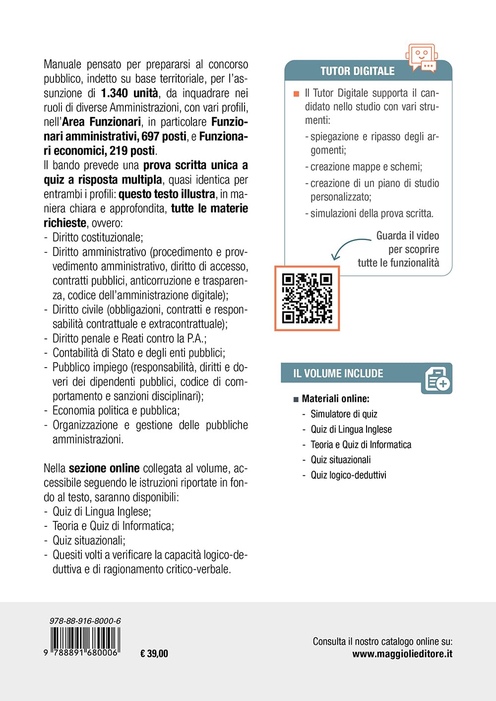 Concorso RIPAM 1340 funzionari, 697 funzionari amministrativi e 219 funzionari economici. Manuale completo per la preparazione alla prova scritta unica. Conforme al bando