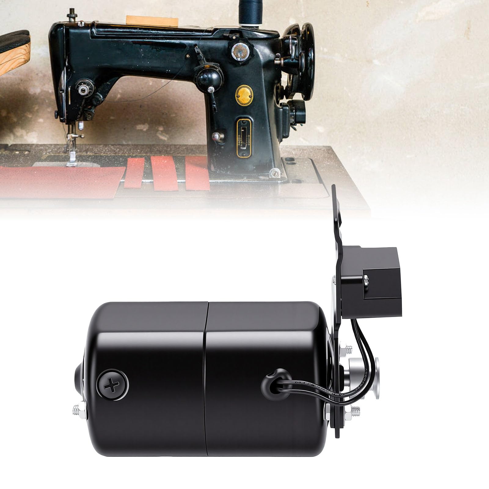 RIZGHWOY Motor de Máquina de Coser 250W 12000RPM, Repuesto con Soporte