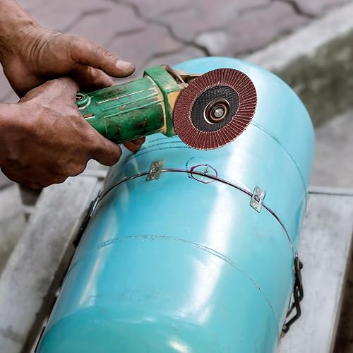 Miniatura 6 de 80 unidades de amoladora angular de grano 40 discos de lijado de 4 12 disco de solapa de 4.5 pulgadas, disco de molienda de disco abrasivos de óxido