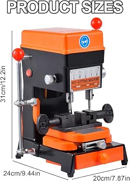 Vertical Key Cutting Machine, Multifunctional Cloning Key Duplicator, House Door Car Locksmith Tools, with Copper Core, Adjustable Motor Speed, for Cutting Metal Objects for Duplicating House Door Car