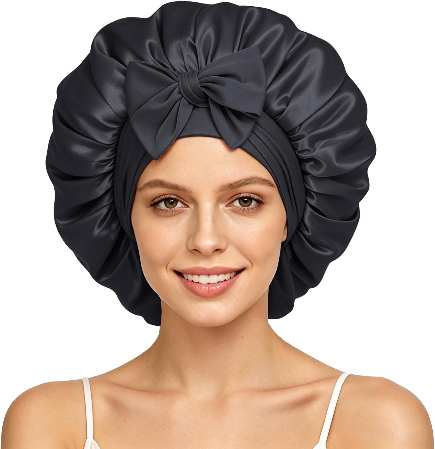 100% Mulberry Silk Bonnet for Sleeping, Double Layer
