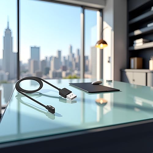 Miniatura 5 de Compatible con cargador de reloj inteligente Da Fit, cable de cargador USB de repuesto de 3.3 pies para reloj inteligente con aplicación Da Fit,