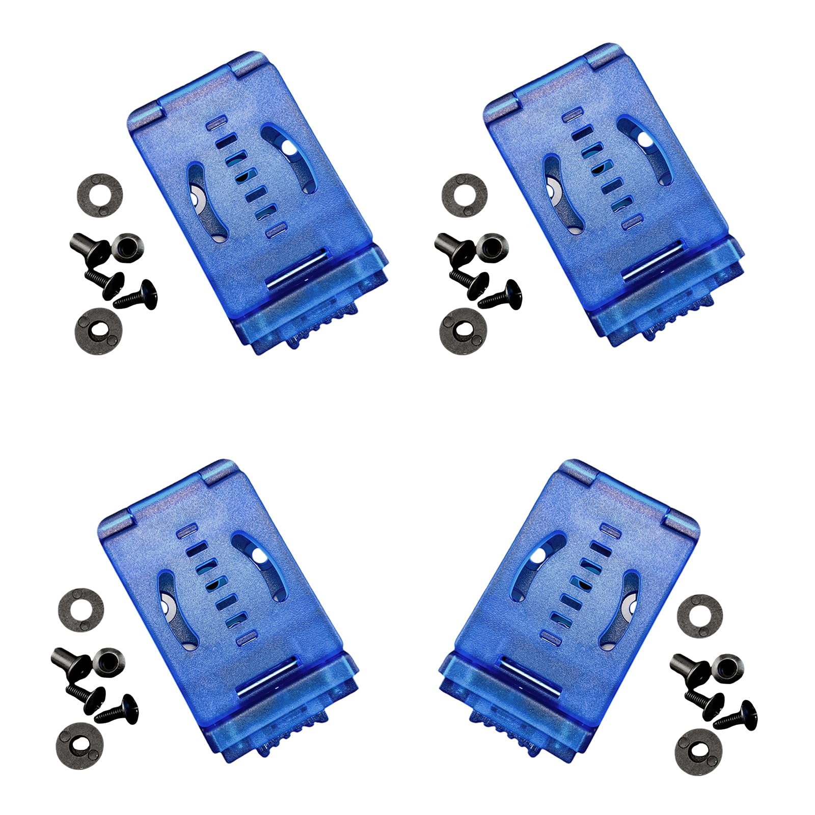 Buxuaaaa Blue 4Pcs Waist Clip Belt Clamps Belt Clip For Cutter Sheath K Sheath Scabbard Kits Outdoor Easy Installation