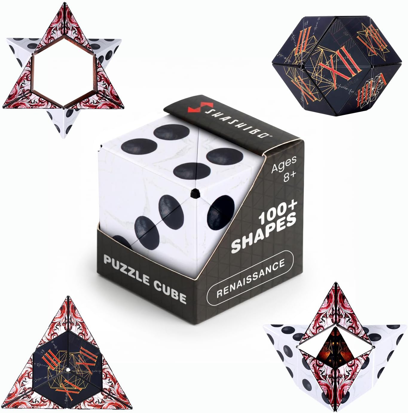 Shashibo DODECA Magnetic Puzzle Cube, Stress Relief Fidget Toy | 100+ Possible Shapes, Sensory Fidget Toy For Adults & Kids, Fun Shape Shifting Puzzle Box For All Ages