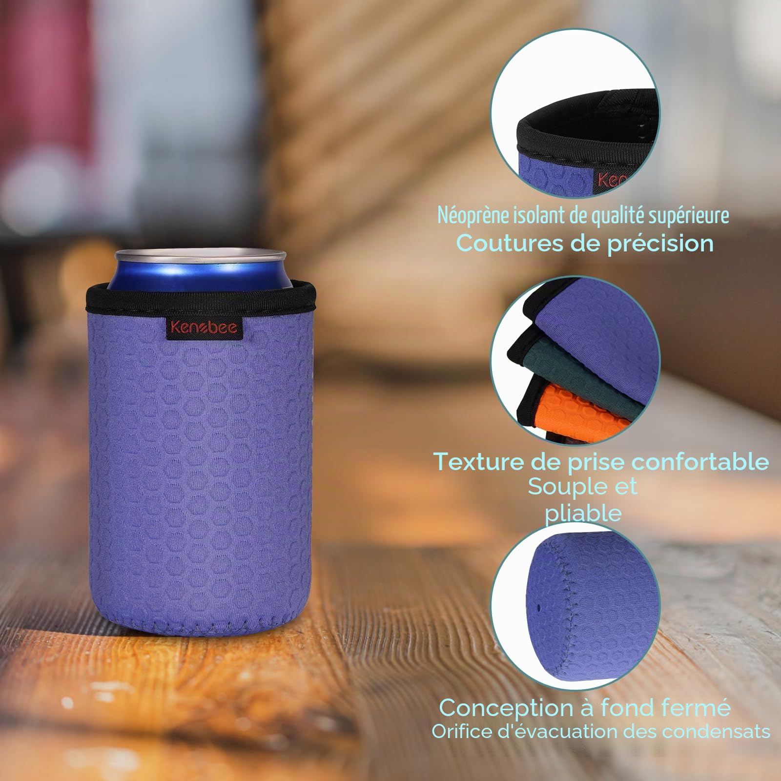 6x 12oz Manchons Isolants Refroidisseur Canette, Porte-boisson refroidisseur de canettes Antidérapants Réutilisables, Pochettes pour canettes de Bière (355ml, 6 Couleurs)