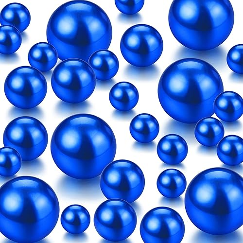 150 piezas de perlas falsas para jarrón, cuentas de maquillaje para jarrón sin agujeros, cuentas brillantes de tamaños mixtos, perlas redondas para