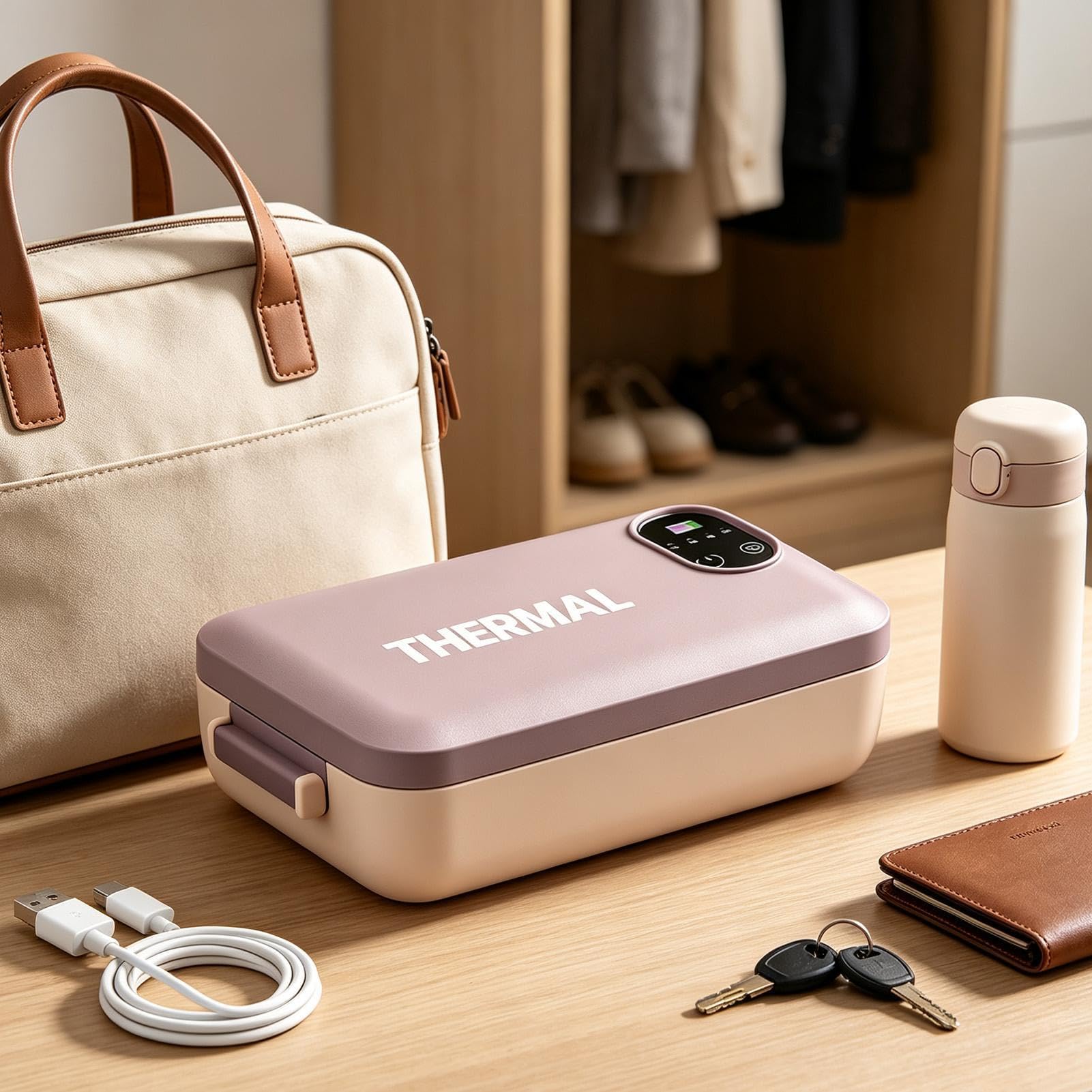 Scatola di pranzo auto-riscaldante 7200mAh USB ricaricabile scaldino