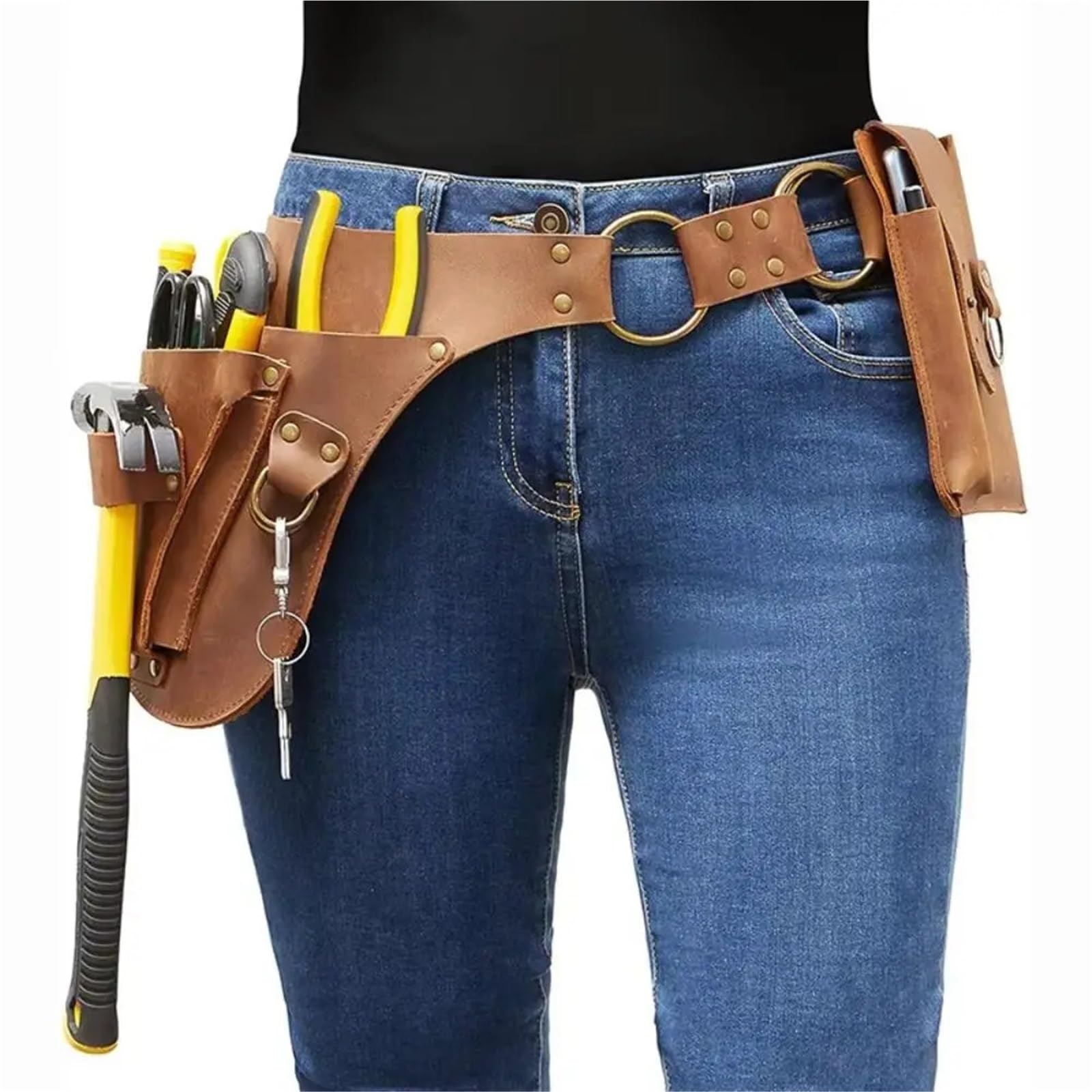 Riñonera de piel sintética, ajustable, resistente