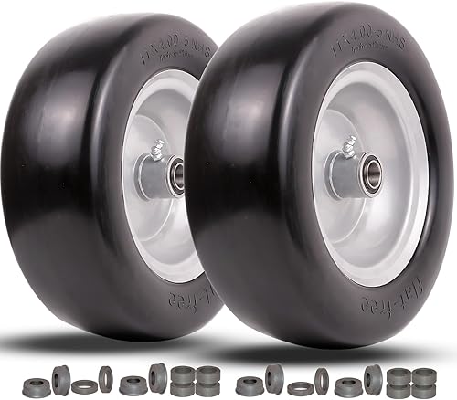 Neumáticos para cortacésped de 11 x 4.00-5 sin planos, neumáticos lisos y ruedas con rodamientos de precisión de 34 pulgadas o cubo centrado de 58 disponible en Yaxa Mexico