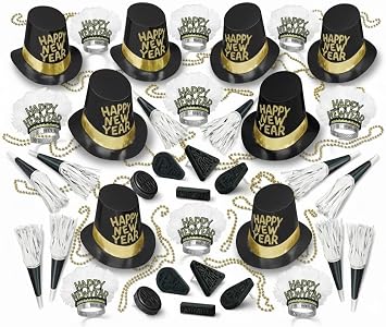 PMU New Years Eve Party Supplies Royal Party Assortment for 50 persons - Outfits for Adults, Men and Women 50/psn Pkg/1