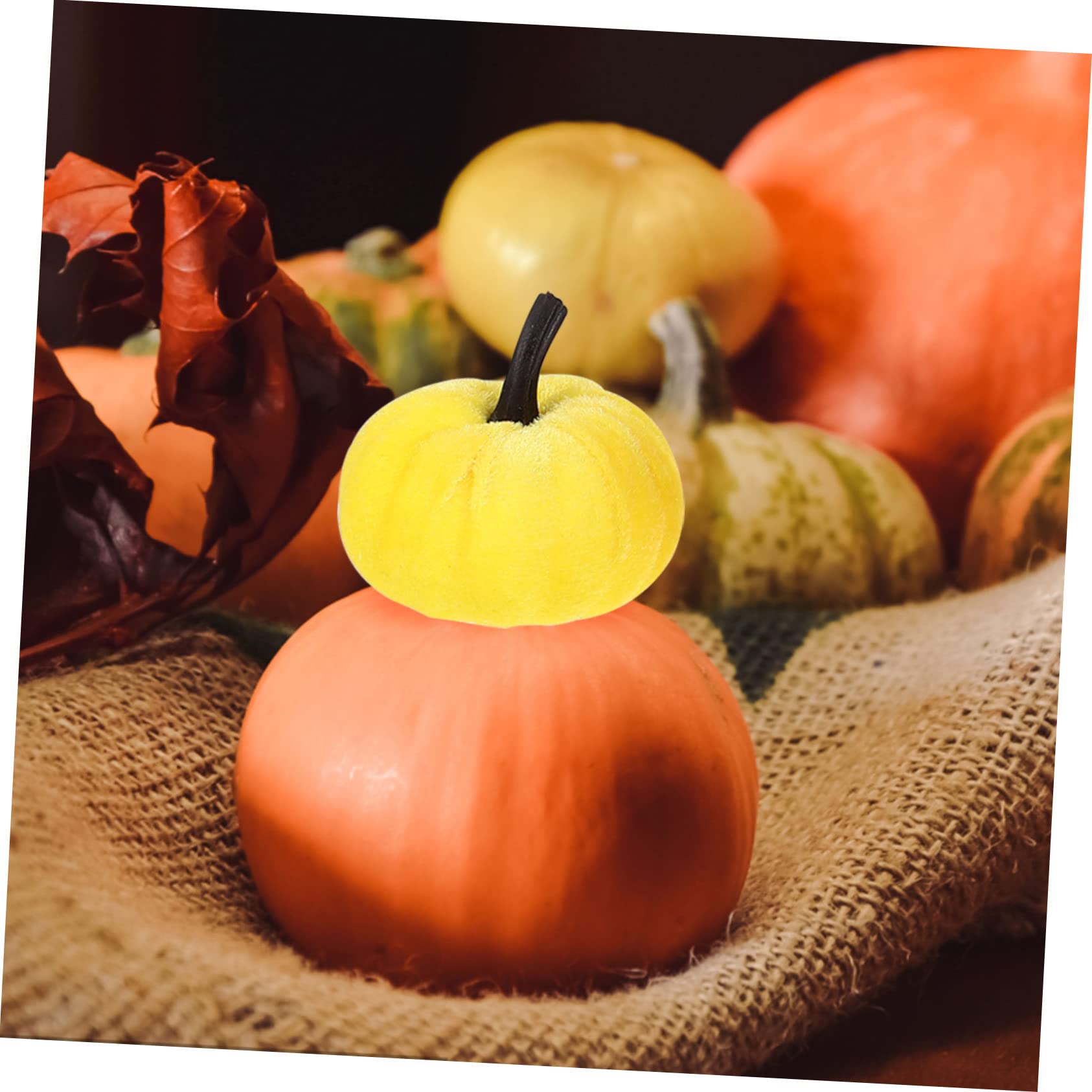 TOPBATHY 3 Set Di Decorazioni Di Zucca Realistiche Zucche Da Festival Statue Di Zucca Artificiali Design Delicato Per Tavolo Da Pranzo Con Finestra 15 Pezzi * 3